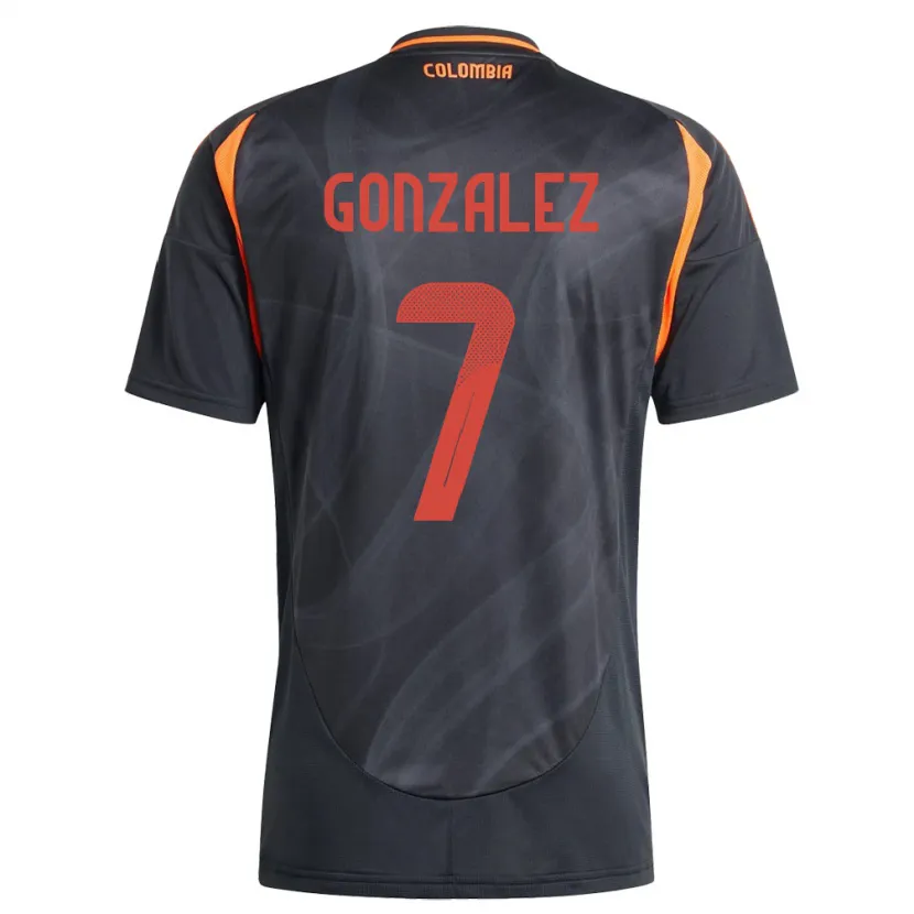 DanxenメンズコロンビアCelis González#7黒アウェイシャツ24-26ジャージーユニフォーム