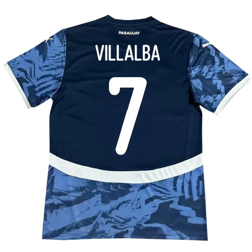 DanxenメンズパラグアイRodrigo Villalba#7青アウェイシャツ24-26ジャージーユニフォーム