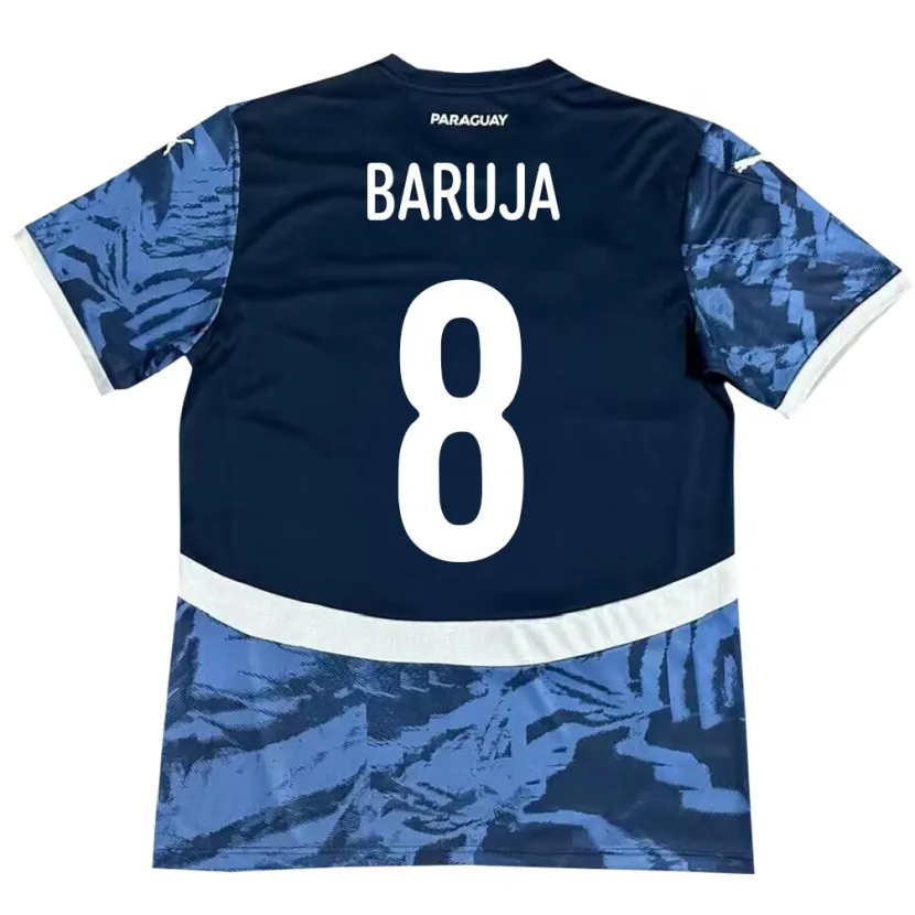DanxenメンズパラグアイFabrizio Baruja#8青アウェイシャツ24-26ジャージーユニフォーム