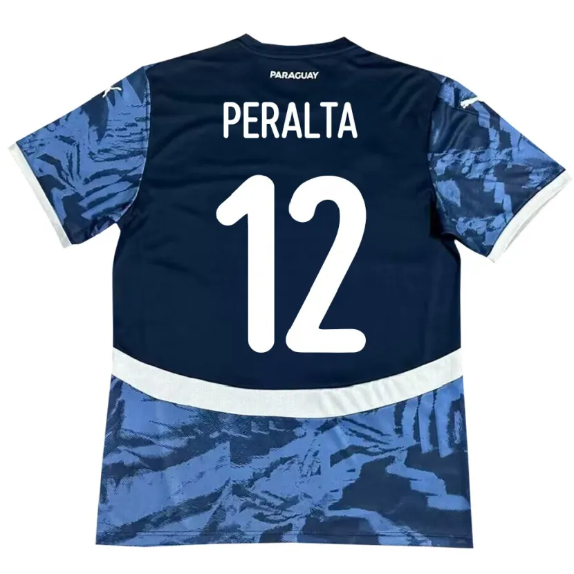 DanxenメンズパラグアイJesús Peralta#12青アウェイシャツ24-26ジャージーユニフォーム