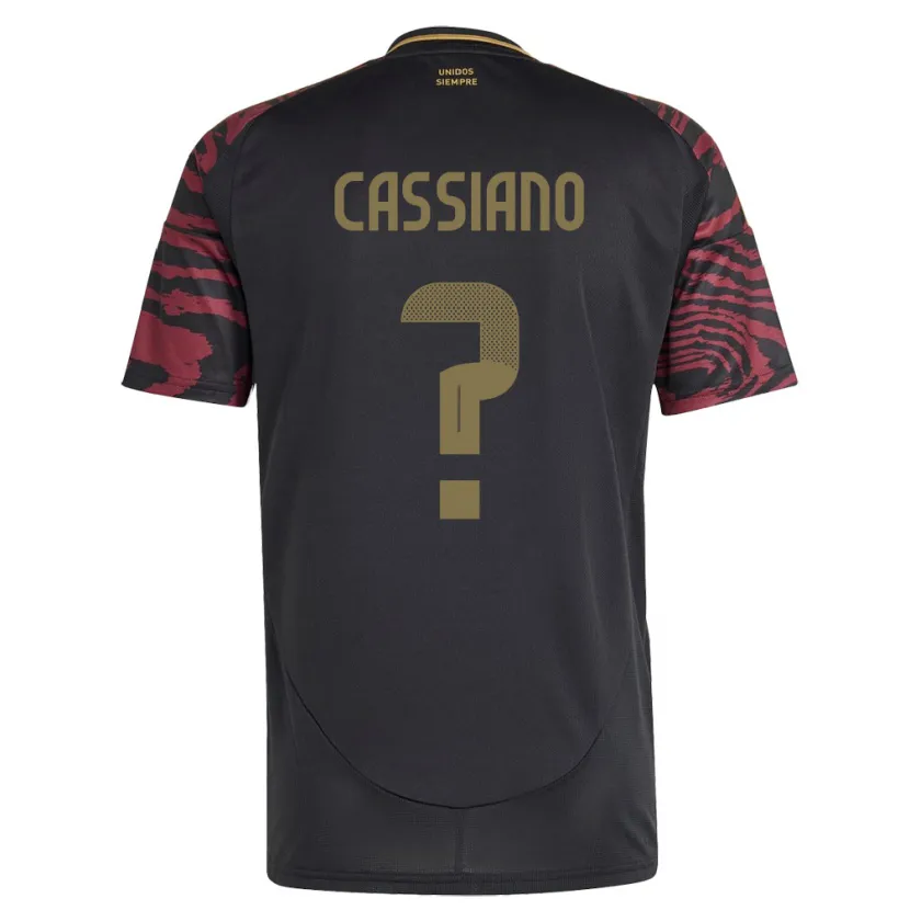DanxenメンズペルーFranshesko Cassiano#0黒アウェイシャツ24-26ジャージーユニフォーム