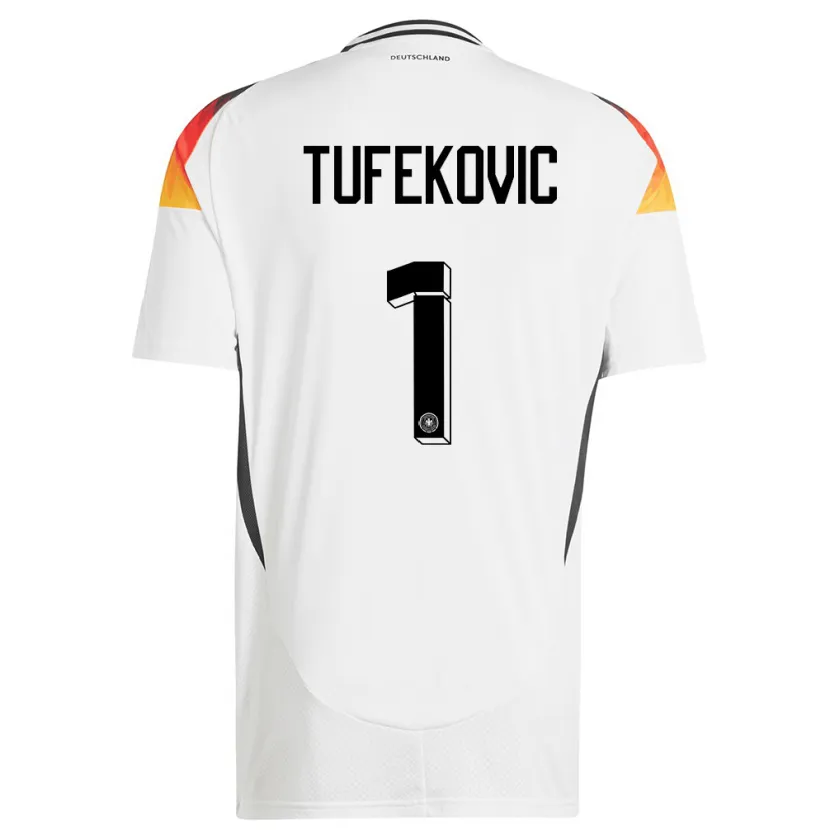 DanxenレディースドイツMartina Tufekovic#1白ホームシャツ24-26ジャージーユニフォーム