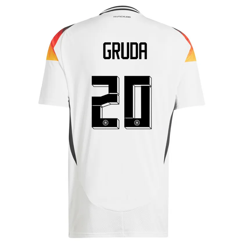 DanxenレディースドイツBrajan Gruda#20白ホームシャツ24-26ジャージーユニフォーム