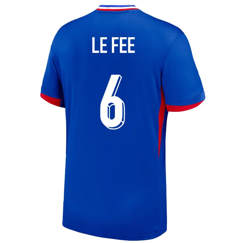 Danxenレディースフランスエンゾ・ル・フェー#6青ホームシャツ24-26ジャージーユニフォーム