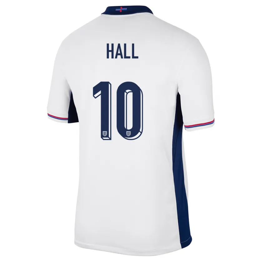 DanxenレディースイングランドGeorge Hall#10白ホームシャツ24-26ジャージーユニフォーム