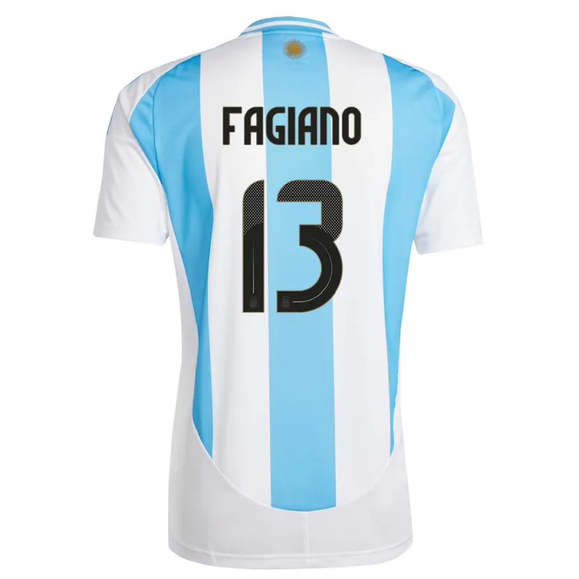 DanxenレディースアルゼンチンPaloma Fagiano#13白 青ホームシャツ24-26ジャージーユニフォーム