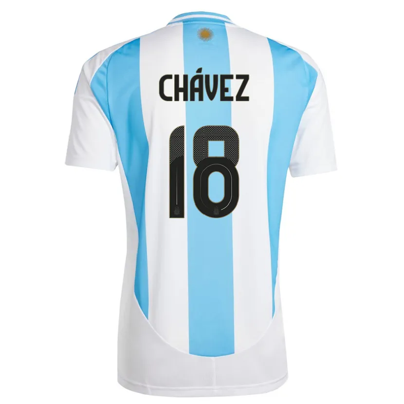 DanxenレディースアルゼンチンGabriela Chavez#18白 青ホームシャツ24-26ジャージーユニフォーム