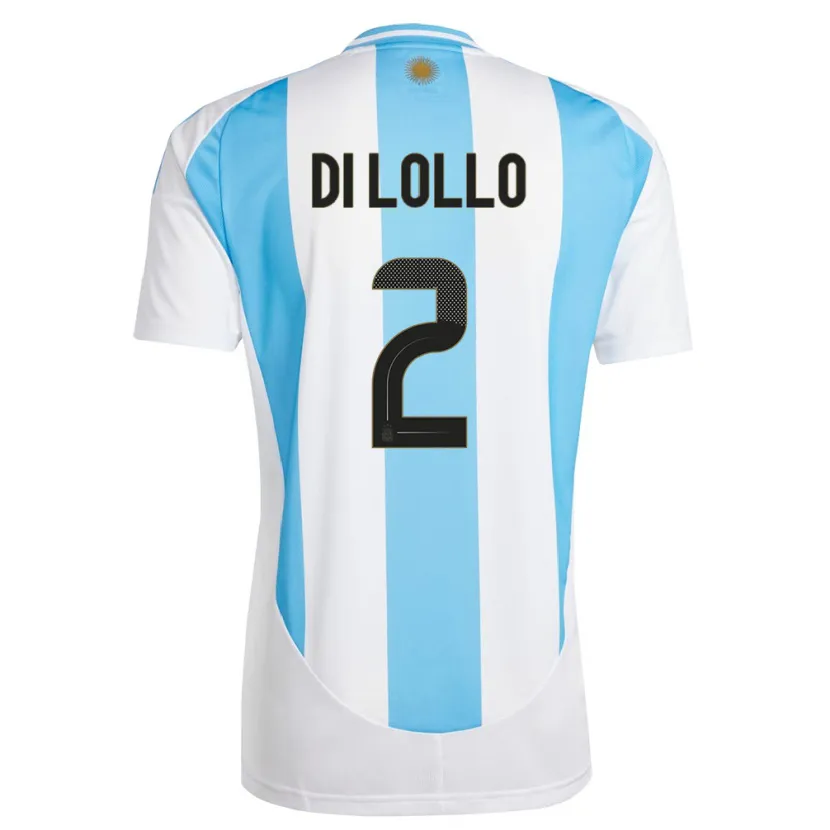 DanxenレディースアルゼンチンLautaro Di Lollo#2白 青ホームシャツ24-26ジャージーユニフォーム