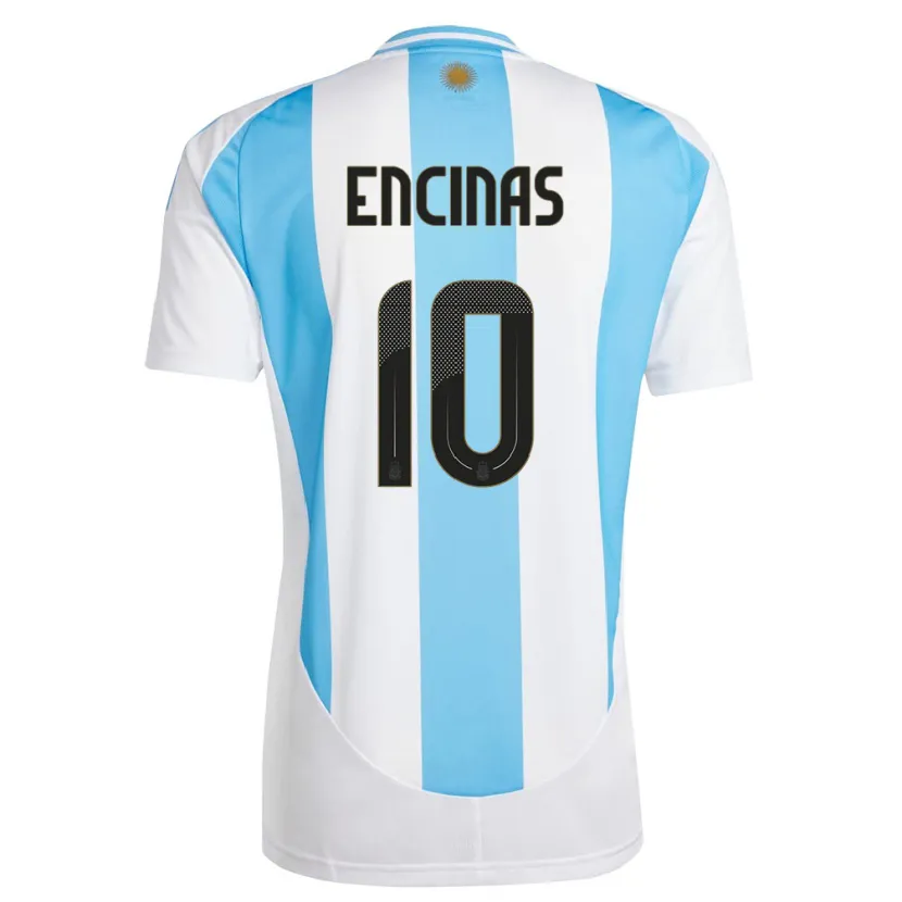 Danxenレディースアルゼンチンアクセル・エンシーナス#10白 青ホームシャツ24-26ジャージーユニフォーム