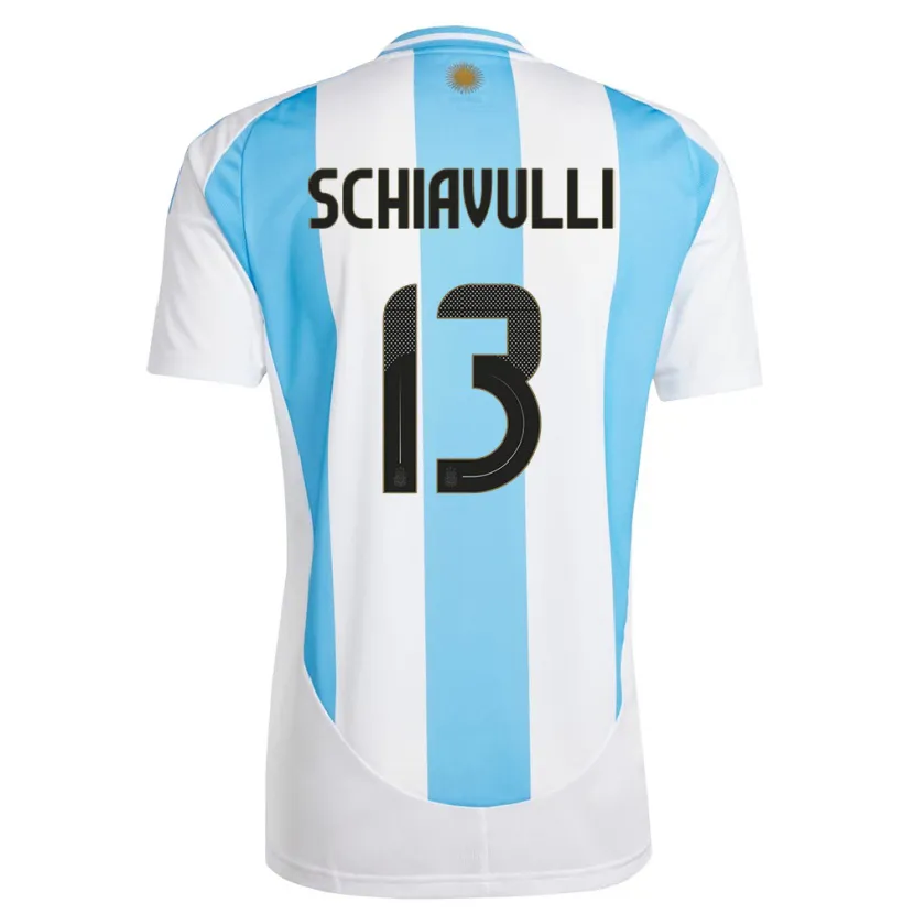 DanxenレディースアルゼンチンThiago Schiavulli#13白 青ホームシャツ24-26ジャージーユニフォーム