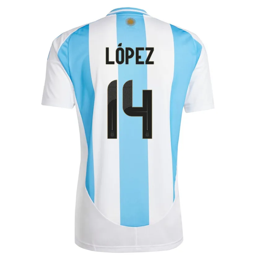 Danxenレディースアルゼンチンラウタロ・トマス・ロペス#14白 青ホームシャツ24-26ジャージーユニフォーム