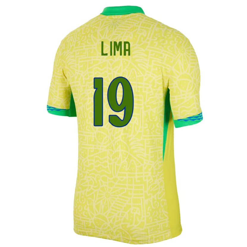 DanxenレディースブラジルFelipe Lima#19黄ホームシャツ24-26ジャージーユニフォーム