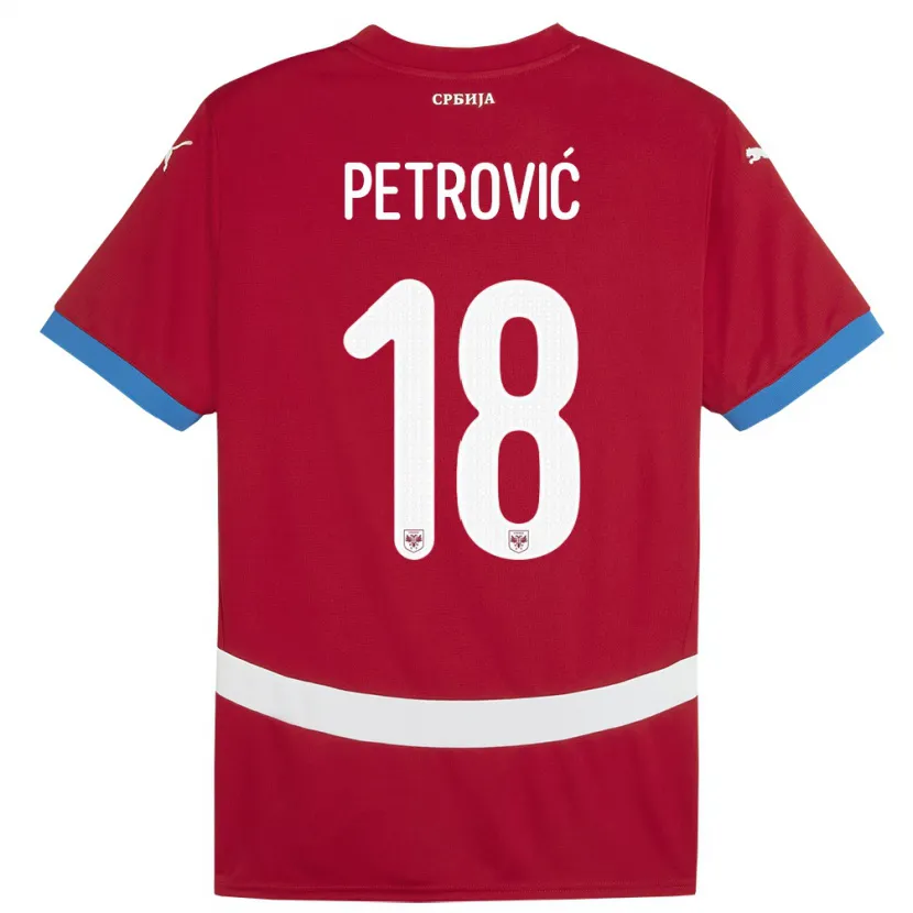 DanxenレディースセルビアEmilija Petrovic#18赤ホームシャツ24-26ジャージーユニフォーム