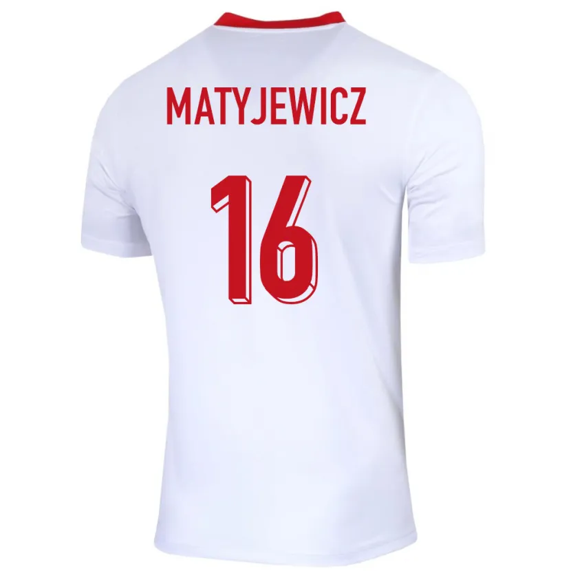 DanxenレディースポーランドWiktor Matyjewicz#16白ホームシャツ24-26ジャージーユニフォーム