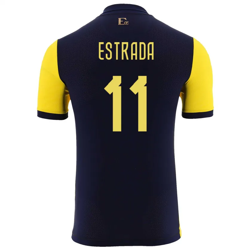 DanxenレディースエクアドルMichael Estrada#11黄ホームシャツ24-26ジャージーユニフォーム
