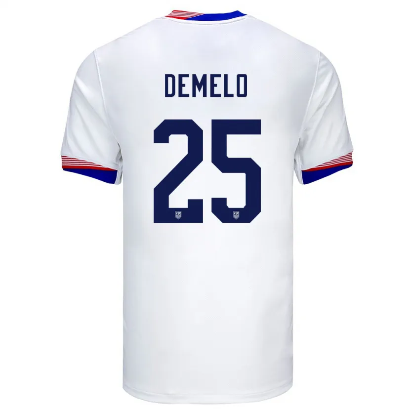 Danxenレディースアメリカ合衆国サバンナ・デメロ#25白ホームシャツ24-26ジャージーユニフォーム