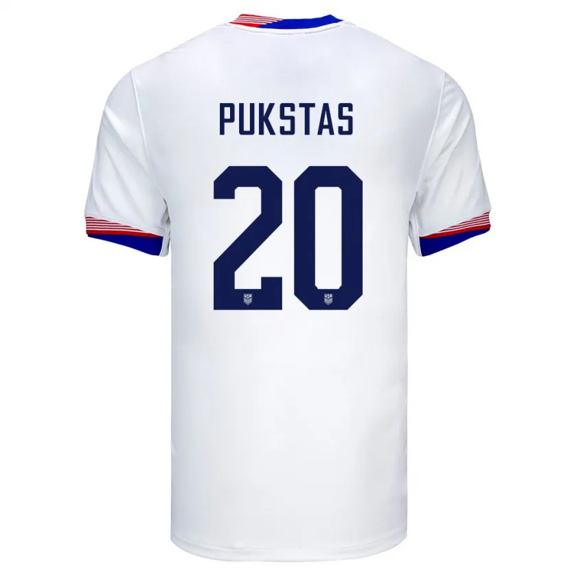 Danxenレディースアメリカ合衆国ロカス・プクシュタス#20白ホームシャツ24-26ジャージーユニフォーム
