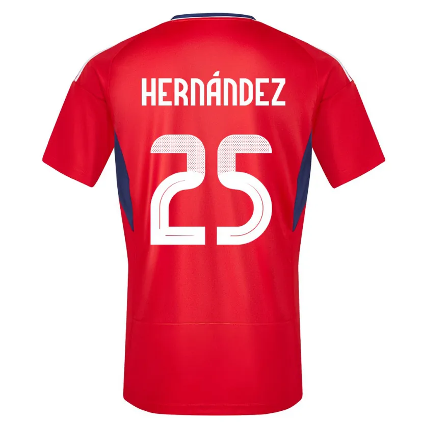 DanxenレディースコスタリカAnthony Hernandez#25赤ホームシャツ24-26ジャージーユニフォーム