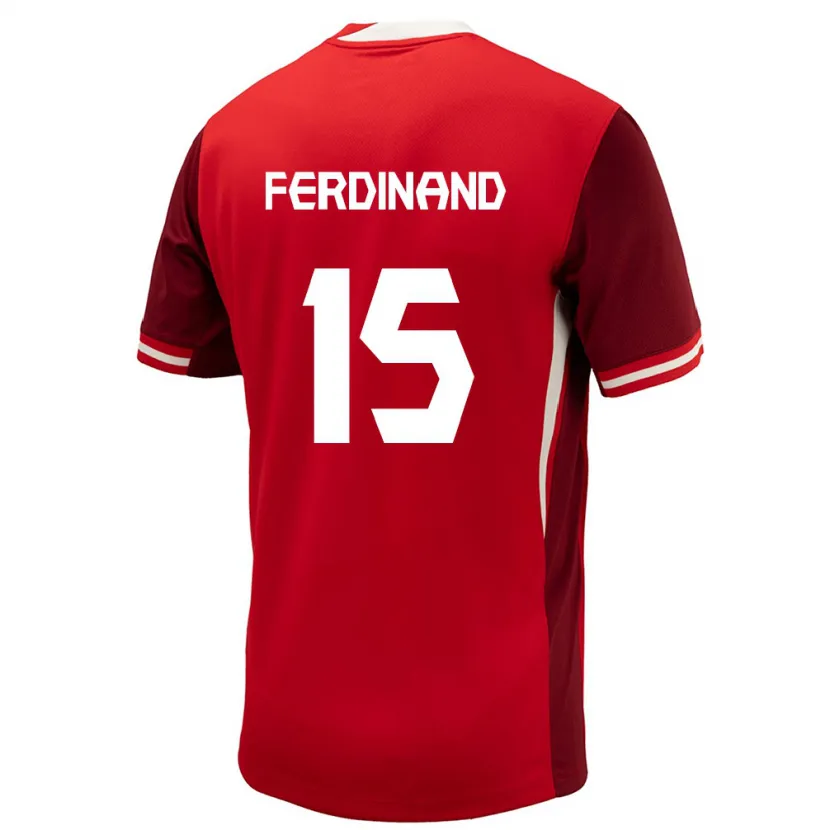 DanxenレディースカナダKeesean Ferdinand#15赤ホームシャツ24-26ジャージーユニフォーム