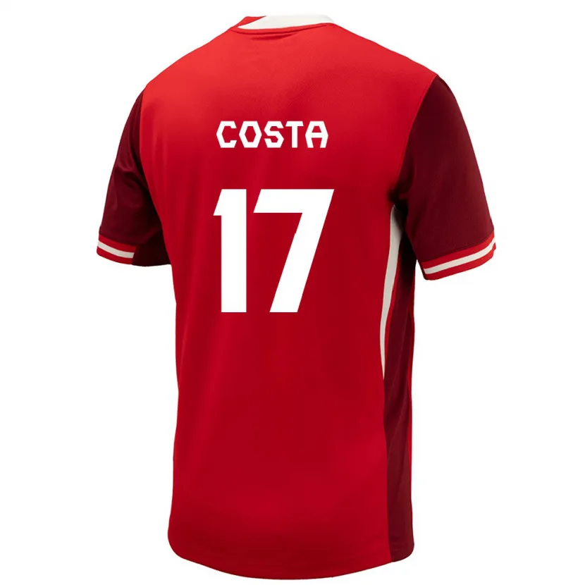 DanxenレディースカナダJesse Costa#17赤ホームシャツ24-26ジャージーユニフォーム