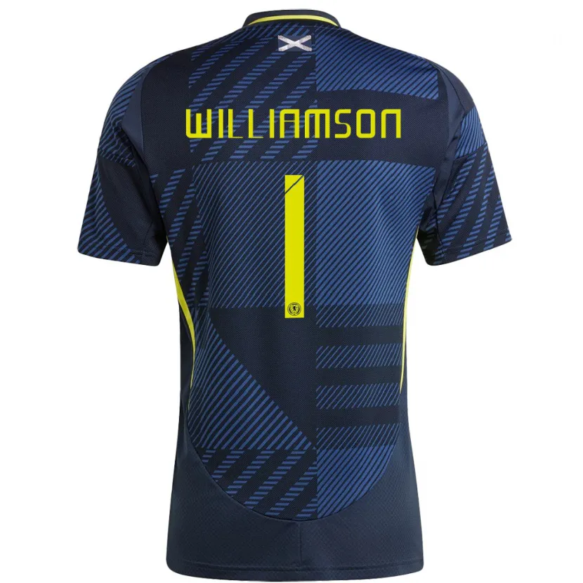 DanxenレディーススコットランドWoody Williamson#1濃紺ホームシャツ24-26ジャージーユニフォーム