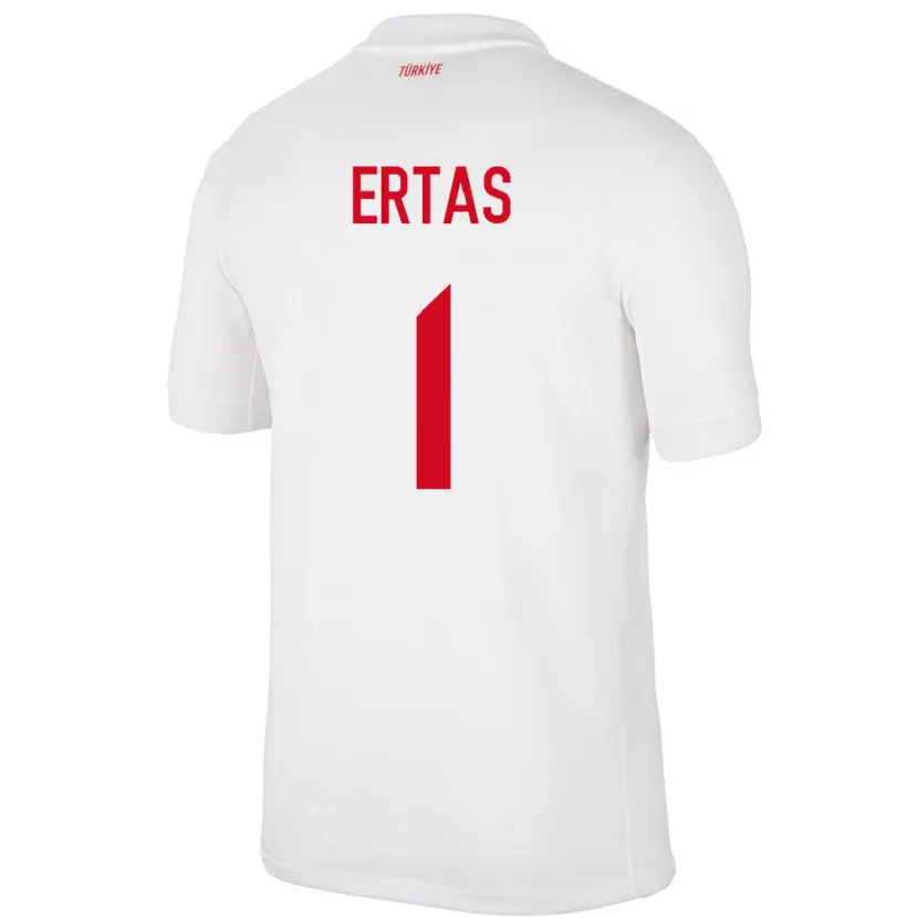 DanxenレディーストルコDeniz Ertaş#1白ホームシャツ24-26ジャージーユニフォーム
