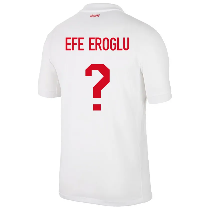 DanxenレディーストルコCem Efe Eroğlu#0白ホームシャツ24-26ジャージーユニフォーム