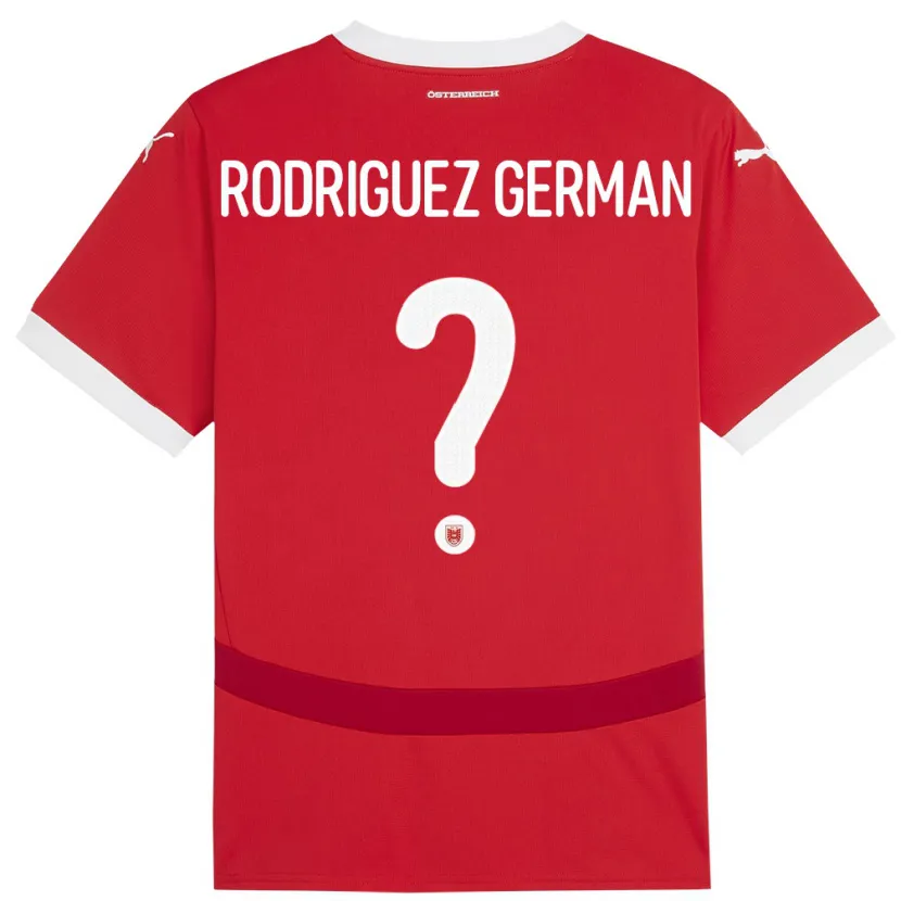 DanxenレディースオーストリアRyan Rodriguez German#0赤ホームシャツ24-26ジャージーユニフォーム