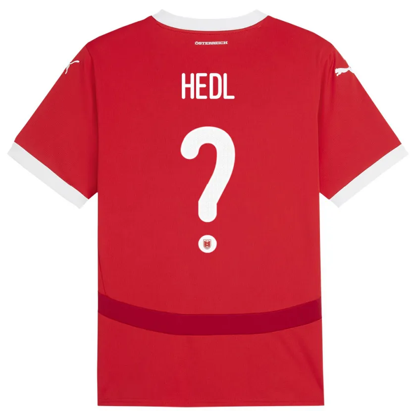 DanxenレディースオーストリアPhilip Hedl#0赤ホームシャツ24-26ジャージーユニフォーム