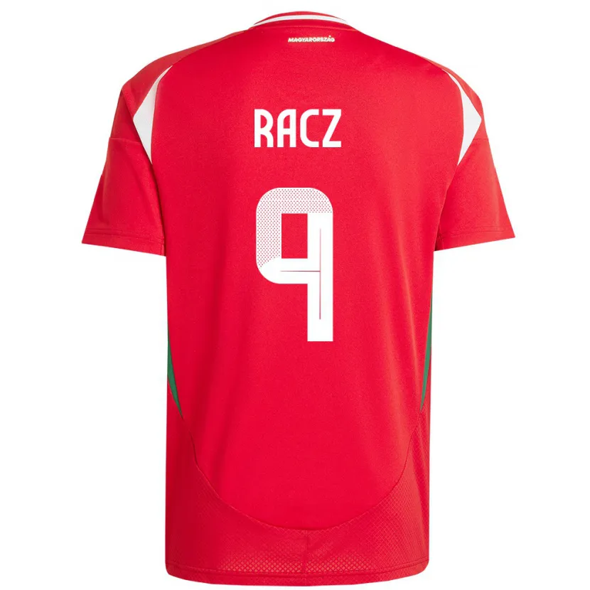DanxenレディースハンガリーBalázs Rácz#9赤ホームシャツ24-26ジャージーユニフォーム