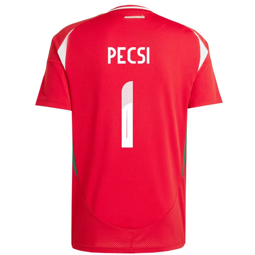 DanxenレディースハンガリーÁrmin Pécsi#1赤ホームシャツ24-26ジャージーユニフォーム