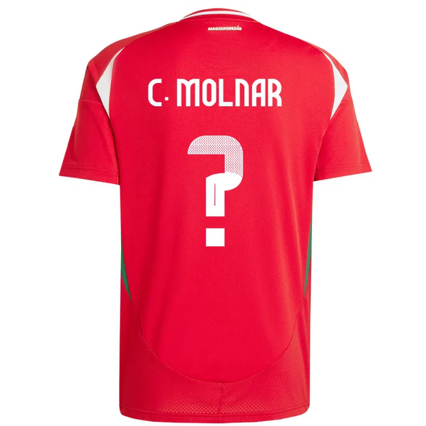 DanxenレディースハンガリーCsaba Molnár#0赤ホームシャツ24-26ジャージーユニフォーム