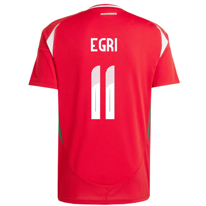DanxenレディースハンガリーImre Egri#11赤ホームシャツ24-26ジャージーユニフォーム