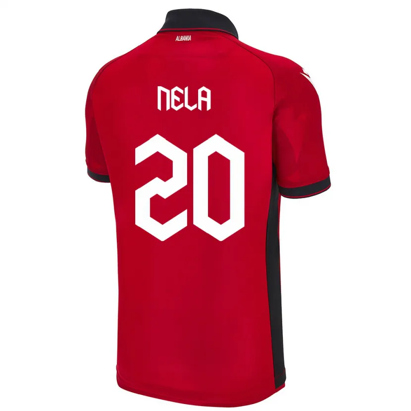 DanxenレディースアルバニアRinaldo Nela#20赤ホームシャツ24-26ジャージーユニフォーム