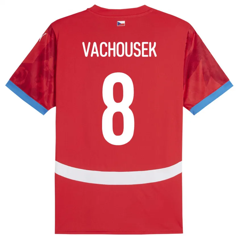 DanxenレディースチェコTadeas Vachousek#8赤ホームシャツ24-26ジャージーユニフォーム