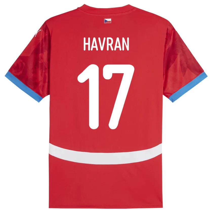 DanxenレディースチェコMarek Havran#17赤ホームシャツ24-26ジャージーユニフォーム