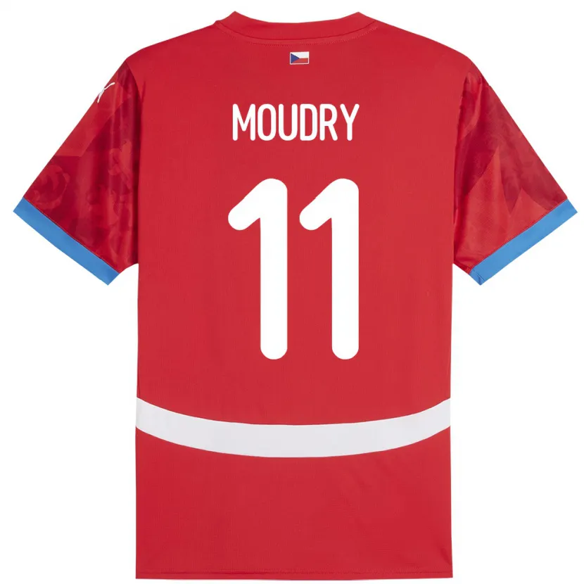 DanxenレディースチェコLukas Moudry#11赤ホームシャツ24-26ジャージーユニフォーム