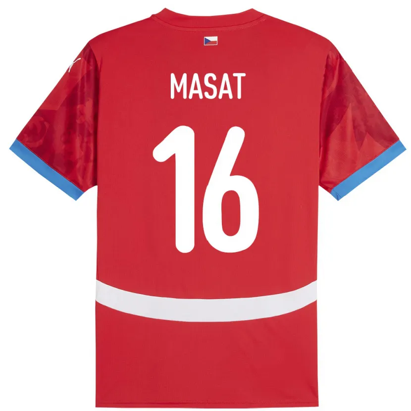 DanxenレディースチェコJakub Masat#16赤ホームシャツ24-26ジャージーユニフォーム
