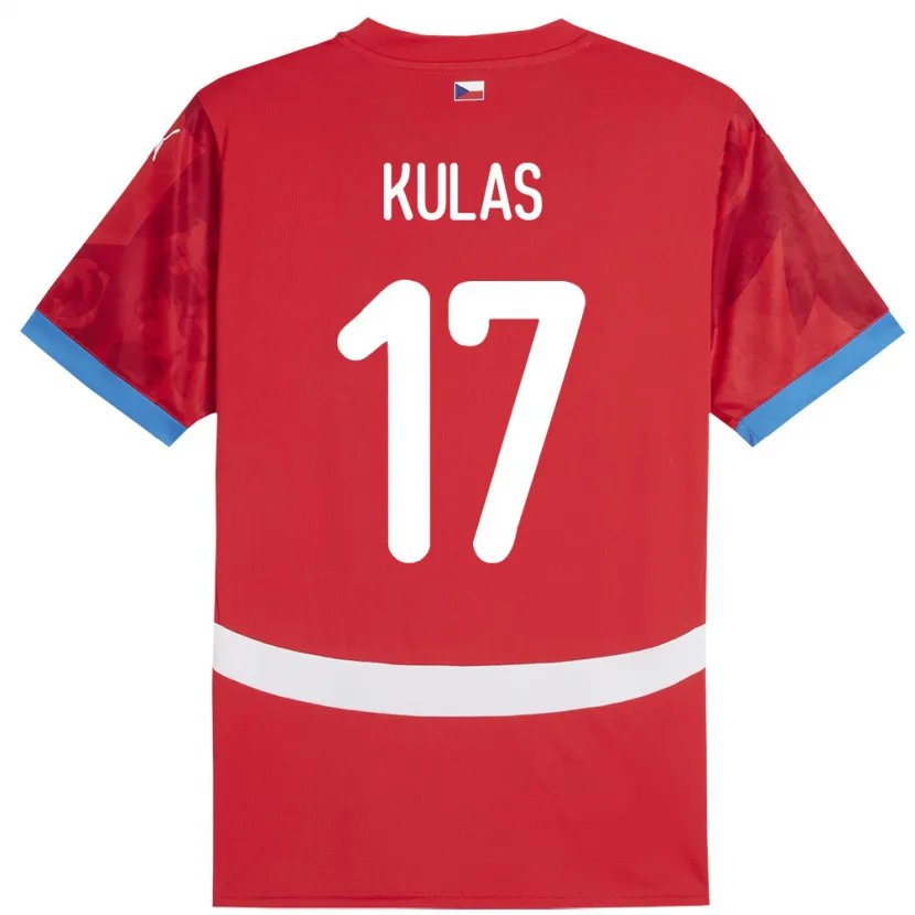 DanxenレディースチェコMartin Kulas#17赤ホームシャツ24-26ジャージーユニフォーム