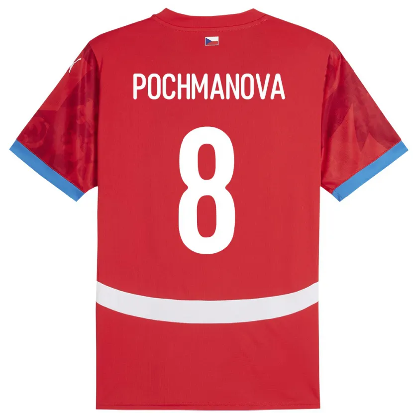 DanxenレディースチェコAneta Pochmanová#8赤ホームシャツ24-26ジャージーユニフォーム