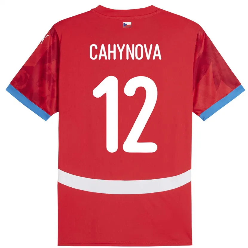DanxenレディースチェコKlára Cahynová#12赤ホームシャツ24-26ジャージーユニフォーム