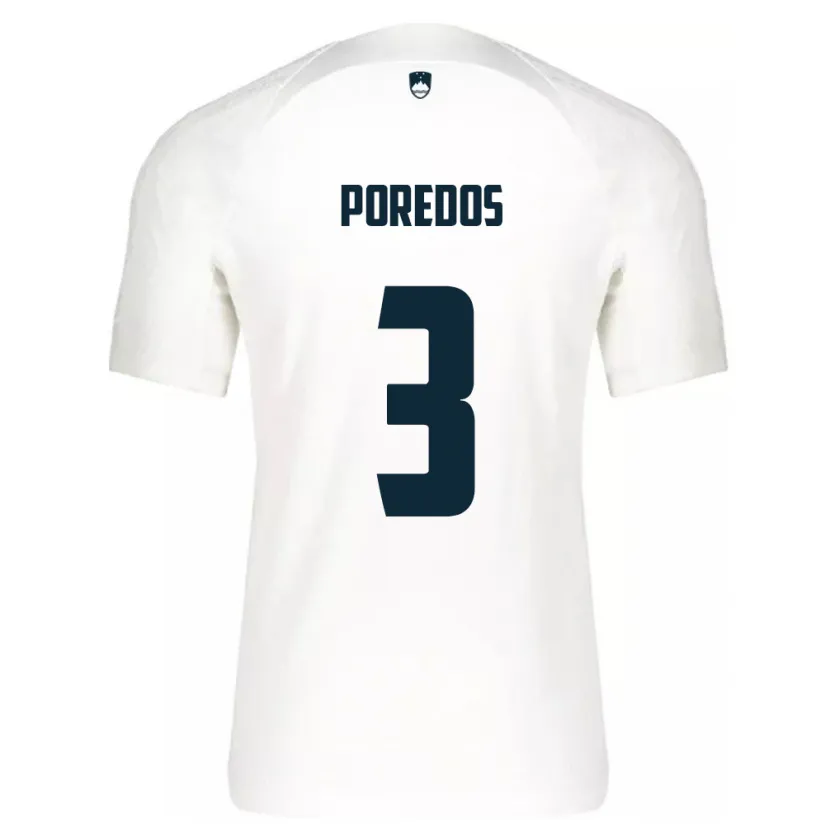 DanxenレディーススロベニアLuka Poredos#3白ホームシャツ24-26ジャージーユニフォーム