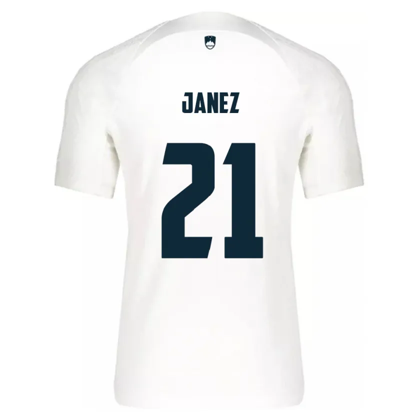 Danxenレディーススロベニアコリーナ・ヤネス#21白ホームシャツ24-26ジャージーユニフォーム