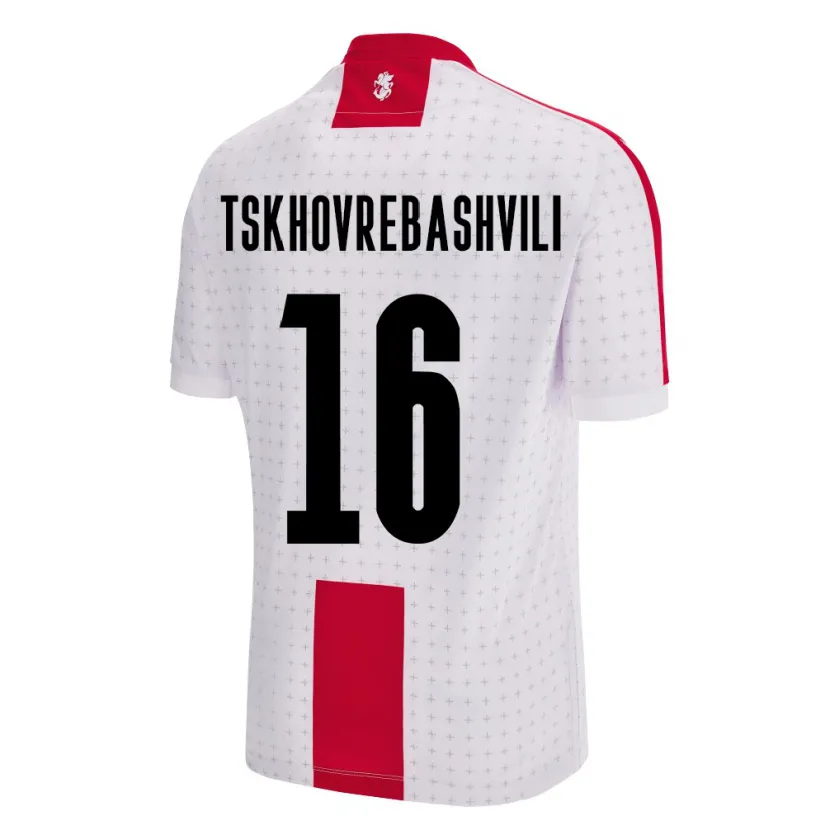 DanxenレディースジョージアNikoloz Tskhovrebashvili#16白ホームシャツ24-26ジャージーユニフォーム