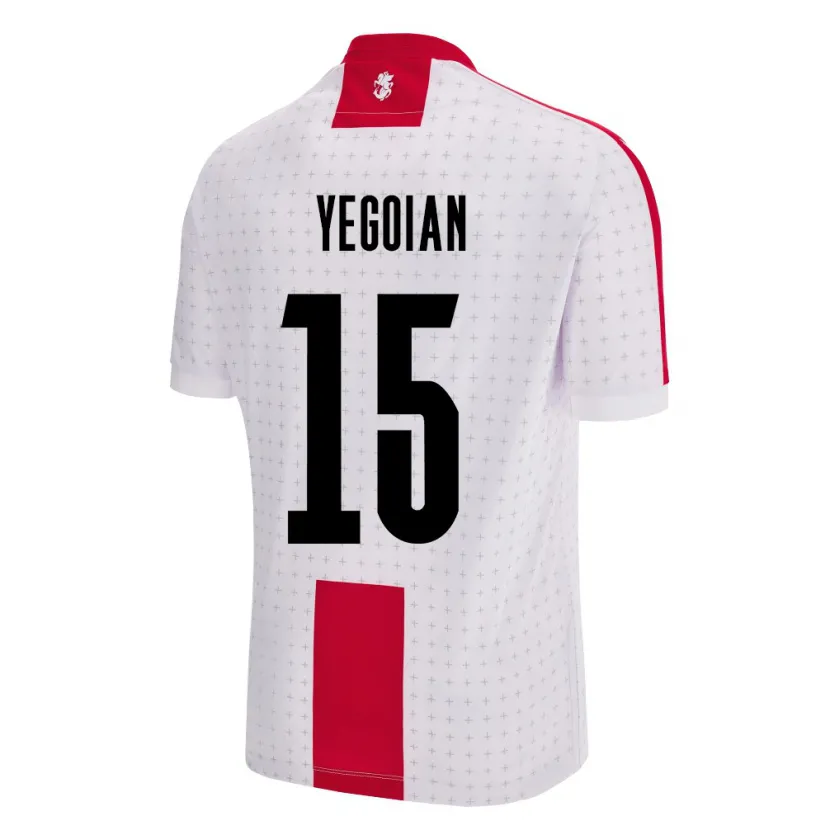 DanxenレディースジョージアIrakli Yegoian#15白ホームシャツ24-26ジャージーユニフォーム