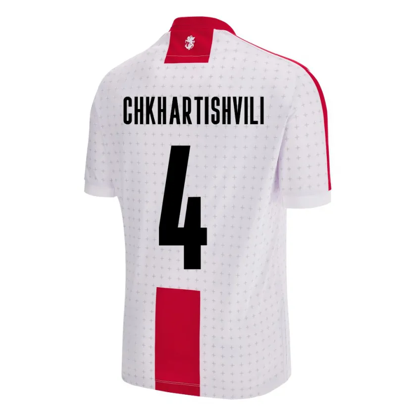 DanxenレディースジョージアNino Chkhartishvili#4白ホームシャツ24-26ジャージーユニフォーム