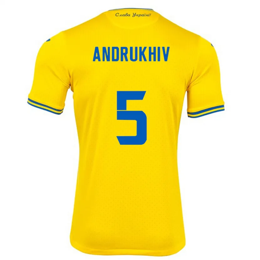 DanxenレディースウクライナVeronika Andrukhiv#5黄ホームシャツ24-26ジャージーユニフォーム