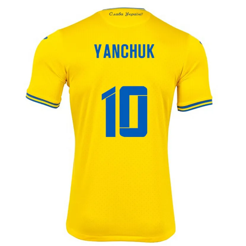 DanxenレディースウクライナPolina Yanchuk#10黄ホームシャツ24-26ジャージーユニフォーム