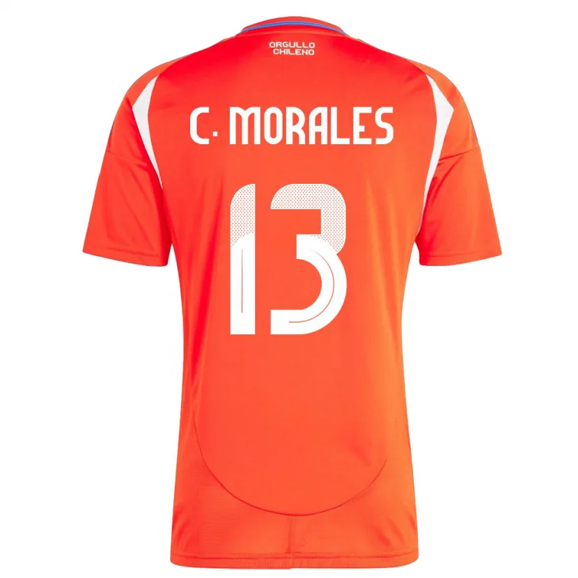 DanxenレディースチリCristián Morales#13赤ホームシャツ24-26ジャージーユニフォーム