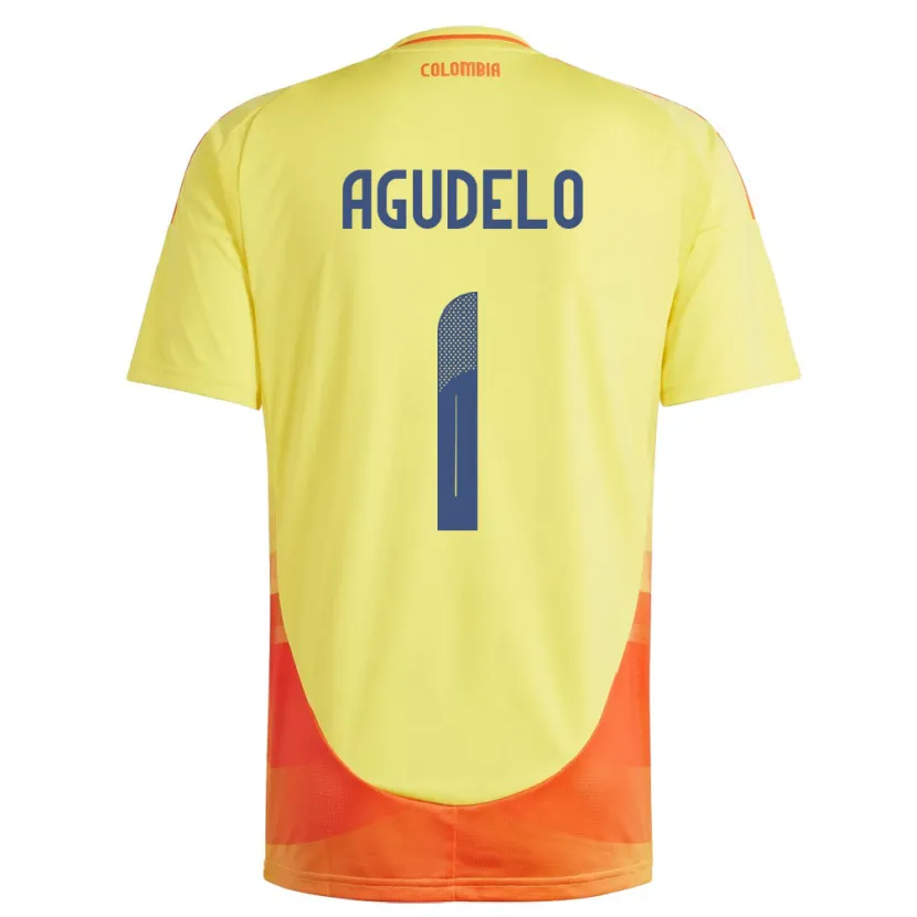 DanxenレディースコロンビアLuisa Agudelo#1黄ホームシャツ24-26ジャージーユニフォーム